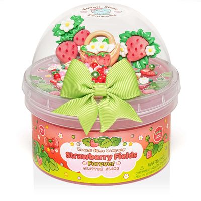 Strawberry Fields Forever Slime Strawberry Fields Forever Slime with iridescent glitter and strawberry charms