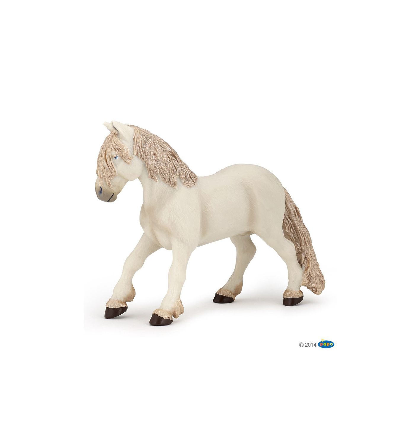 Hand-painted Papo Fairy Pony with glittering wings and colorful mane, part of the Enchanted World toy collection