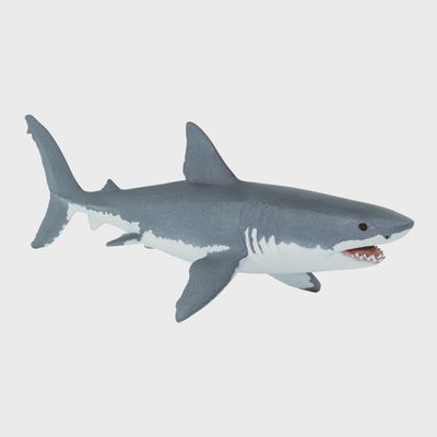 Safari Ltd. Great White Shark figurine – realistic, hand-painted ocean predator toy with sharp teeth and dorsal fin for marine education and play