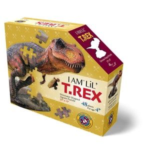 Madd Capp I AM LiL' T. REX Puzzle box featuring a realistic, dinosaur-shaped design