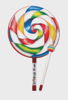 Hand-held 10-inch lollipop drum for children