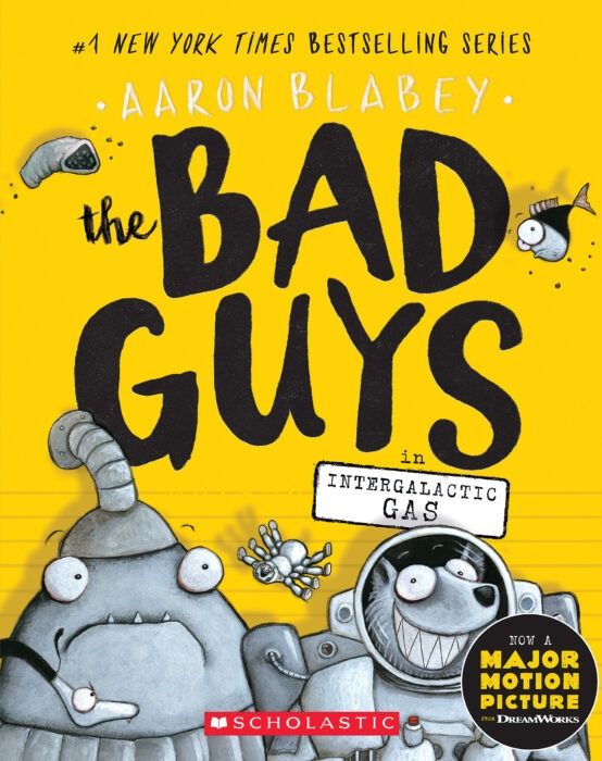 Cover of The Bad Guys Book 5 featuring the team in space suits.