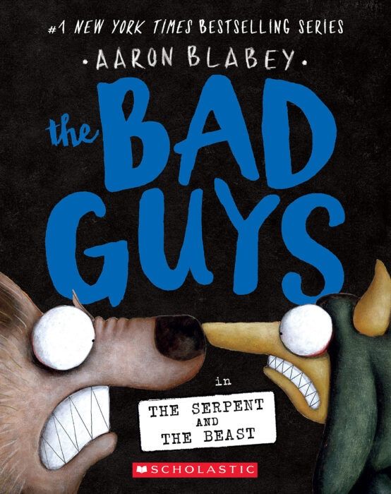 Cover of The Bad Guys Book 19 featuring the team confronting a monstrous serpent.