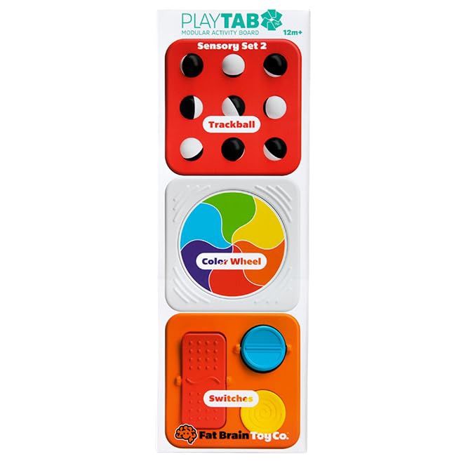 PlayTab Trackball Tile with rolling balls
PlayTab Color Wheel Tile with spinning colors
PlayTab Switches Tile with flipping