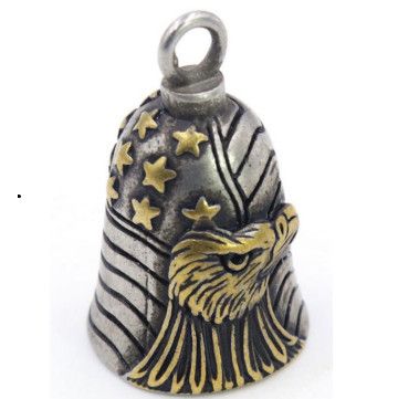 Motorcycle Bell - Golden Eagle Flag