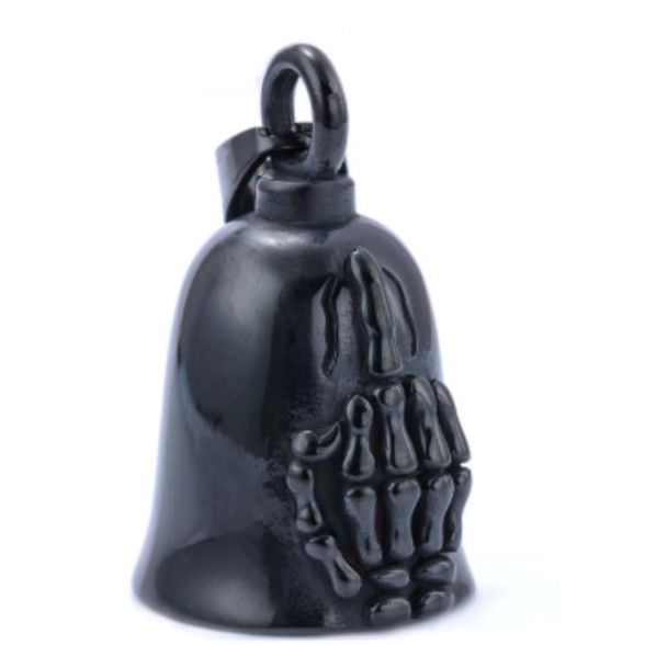 Motorcycle Bell - Black Middle Finger