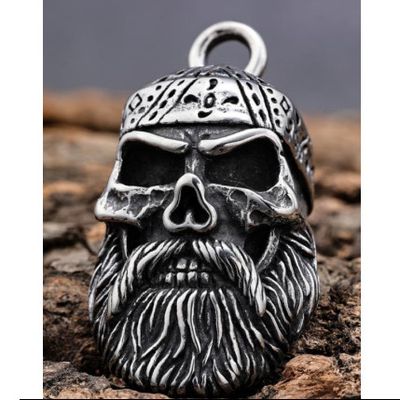 Motorcycle Bell - Bearded Biker with Bandana