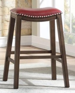 5682 29&quot; Red Bar Stool