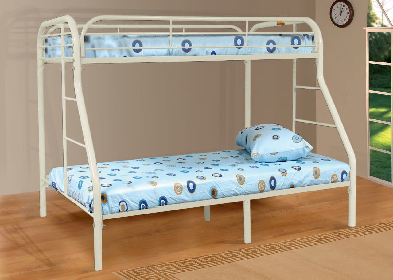 4502 White Twin/Full Bunk-Bed