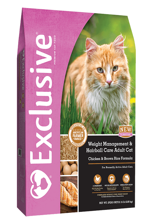 Cat - Exclusive Wght &amp; Hairball Adult 15lbs