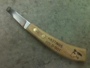 Hastings Gold Dot Left Hand Hoof Knife