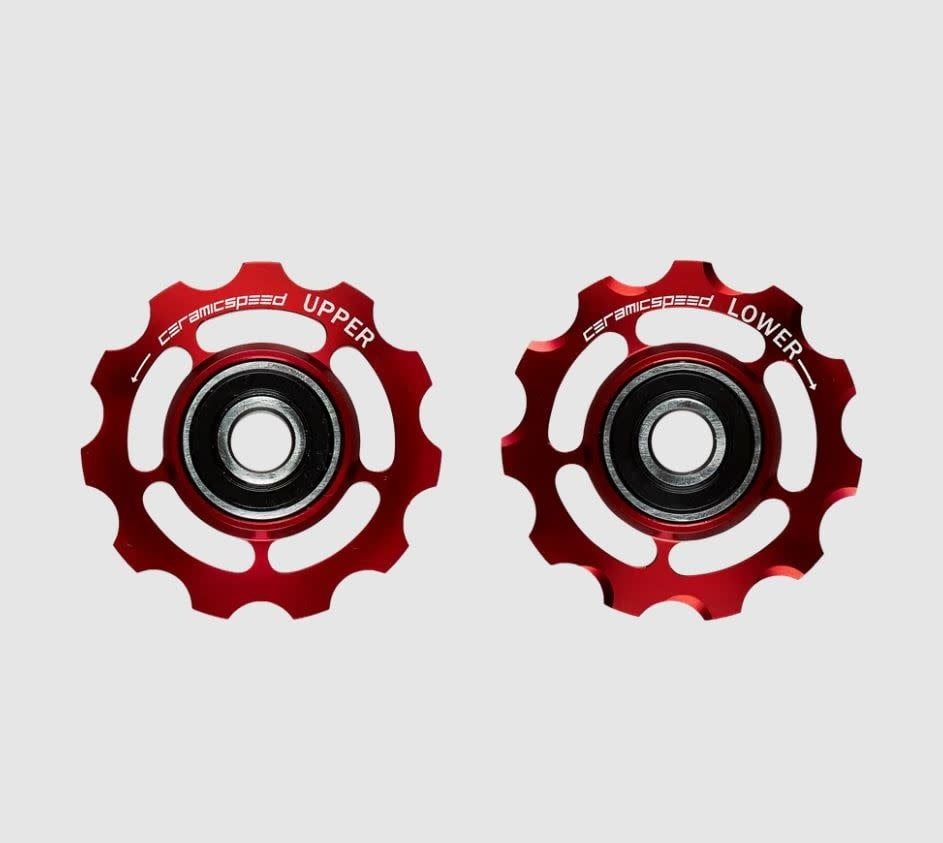 CeramicSpeed Non-Coated Pulleys Shimano 11s ROAD Red