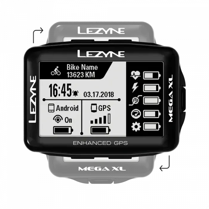 Lezyne Mega XL Computer GPS, HR, Cadence