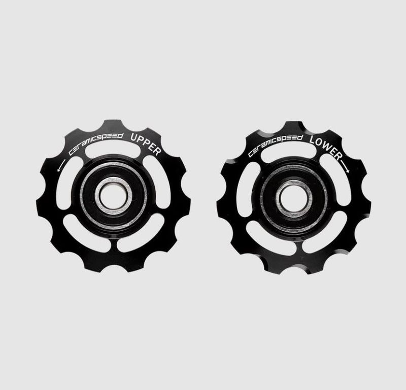 CeramicSpeed Non-Coated Pulleys Shimano 11s XTR/XT Black