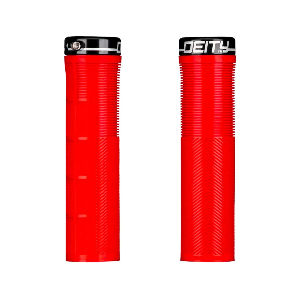 Deity Knuckleduster Lock Grips Red