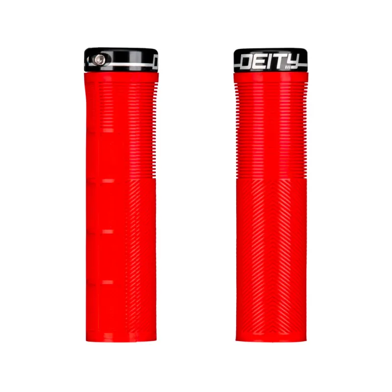 Deity Knuckleduster Lock Grips Red