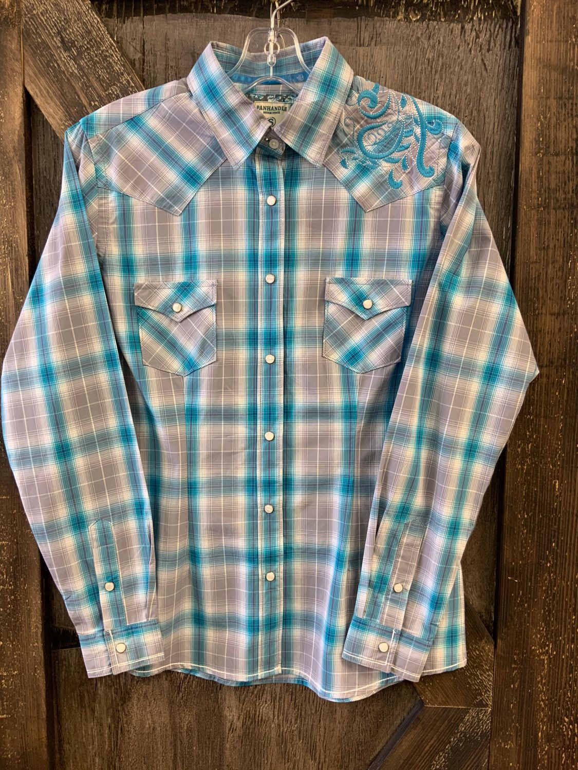 PAN LADIES L/S SHIRT, Color: TURQ, Style: S