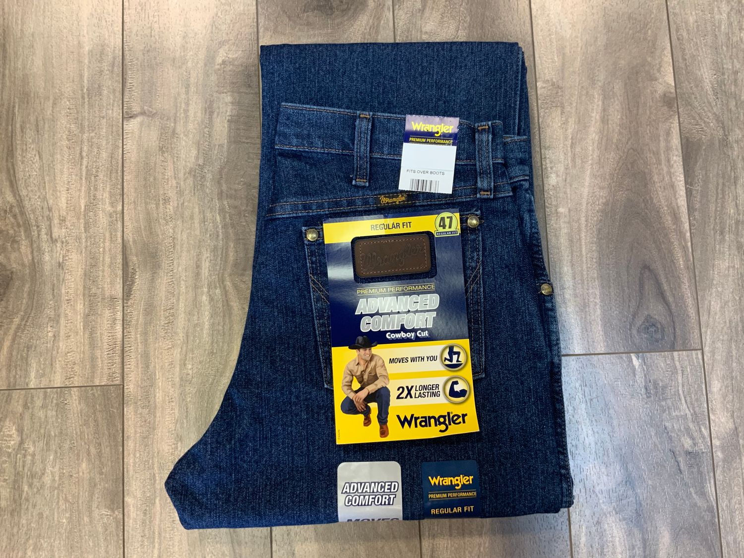 WRANGLER MEN’S 47MACS ADVANCED COMFORT FIT JEAN, Style: 47MACMS, Size: 42X34