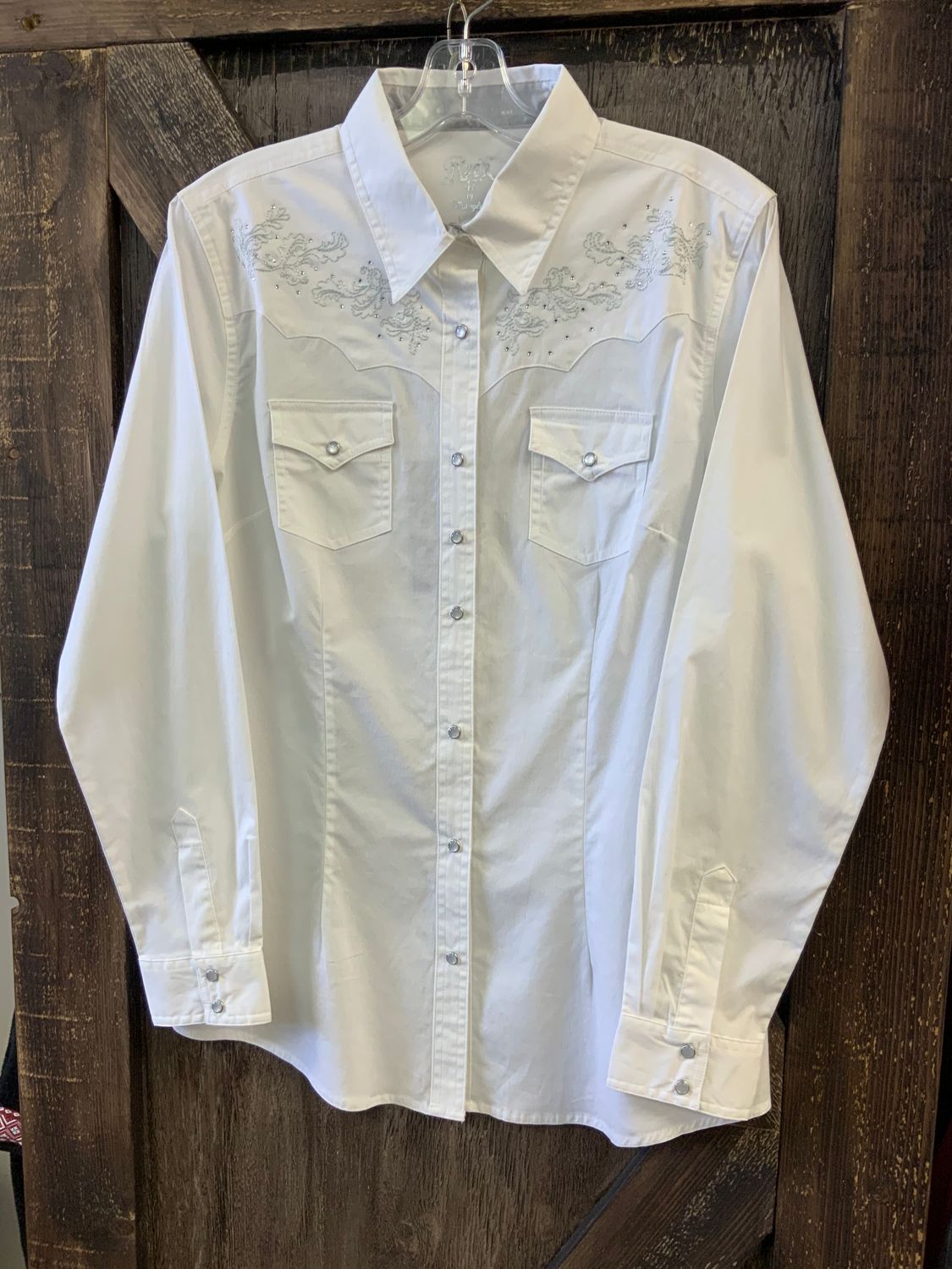 WRANGLER LADIES L/S SHIRT, Color: WHITE, Size: L