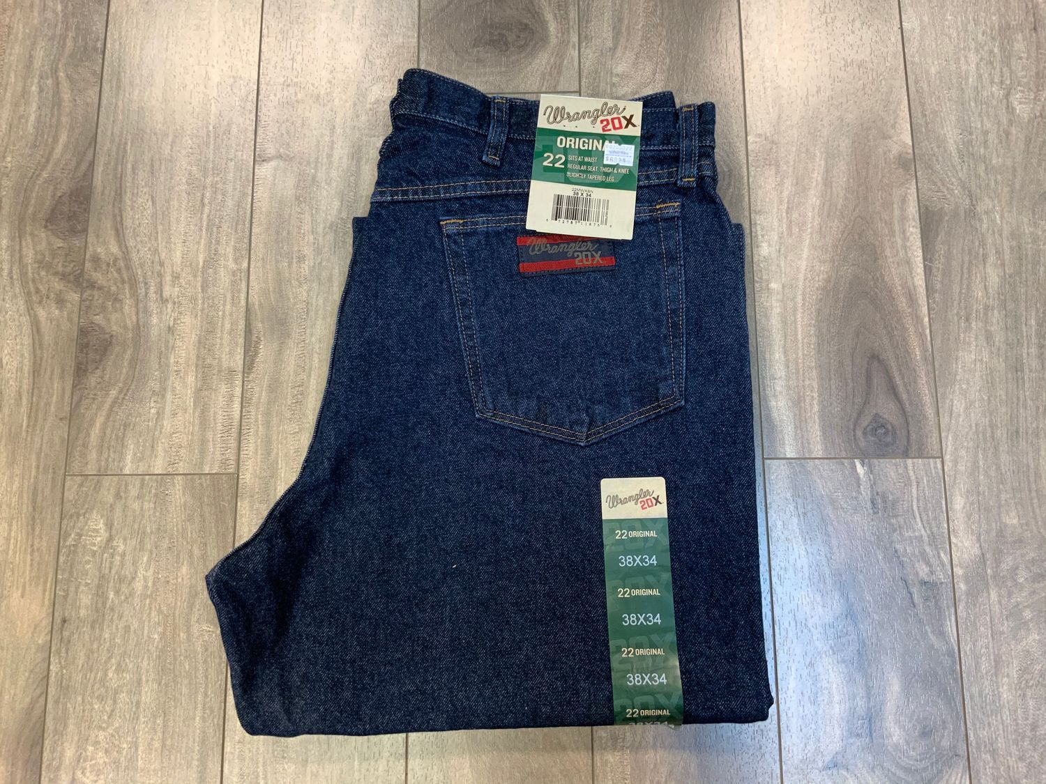 WRANGLER 20X JEANS, Style: 22MWXSN, Size: 38x34