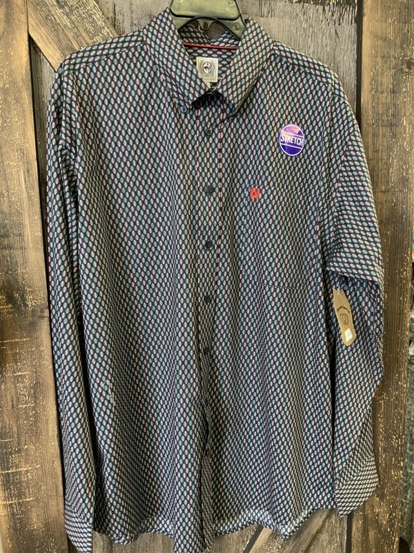 MEN’S GREY STRETCH CINCH SHIRT