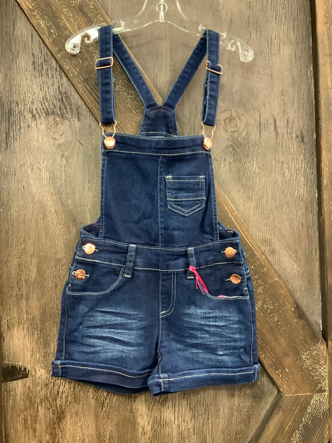 TODDLER DENIM OVERALLS, Size: 2