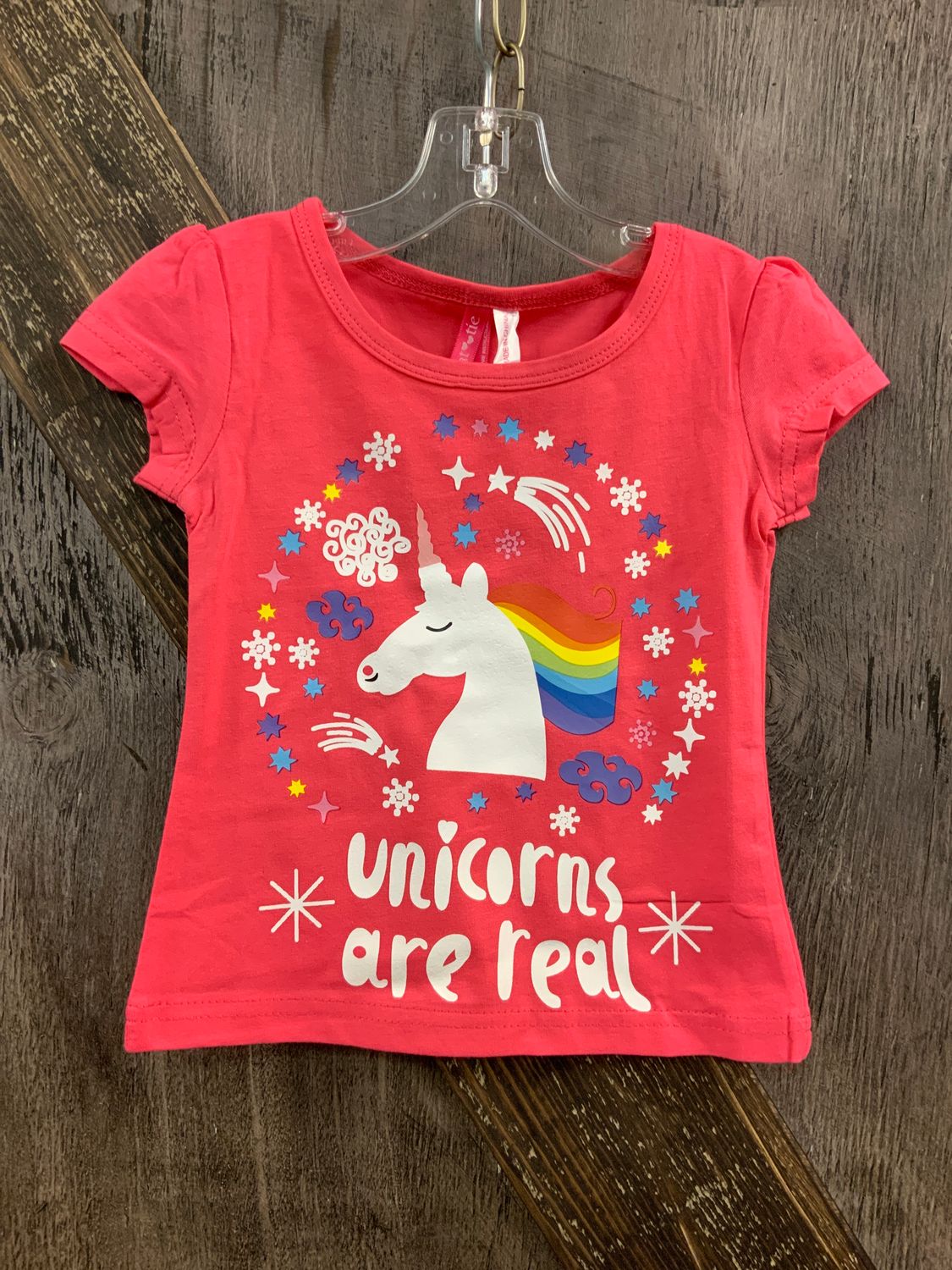 TODDLER CORAL UNICORN SHIRT, Size: 2T