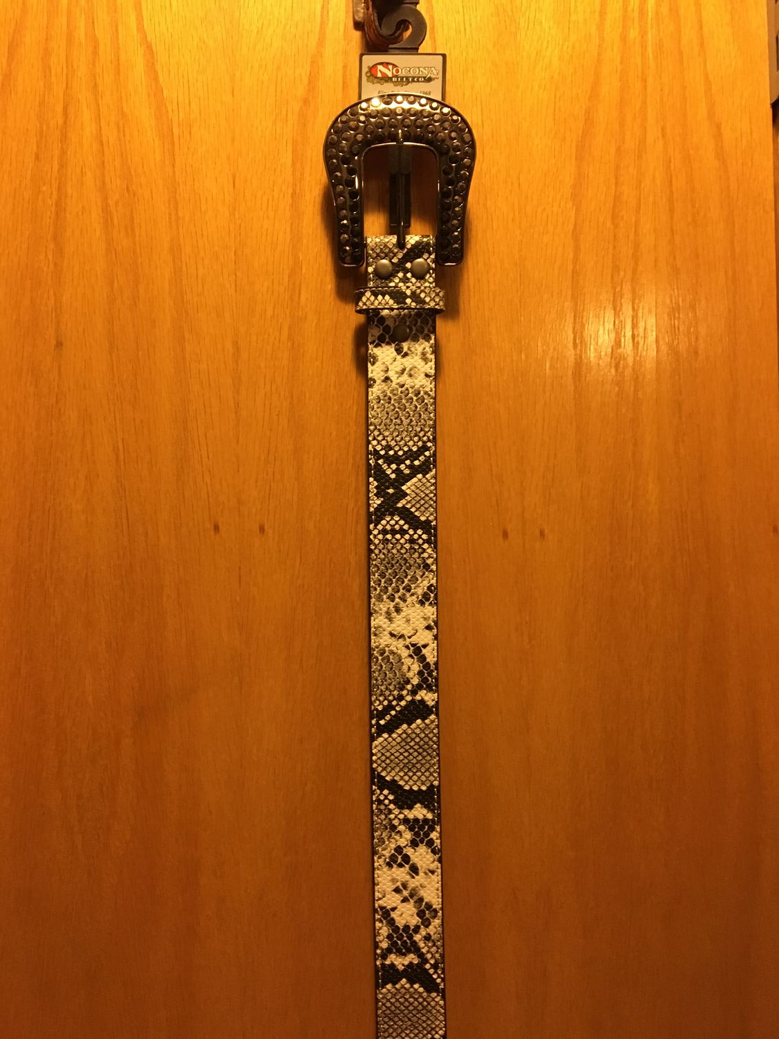 NOCONA LADIES SNAKESKIN BELT, Size: M