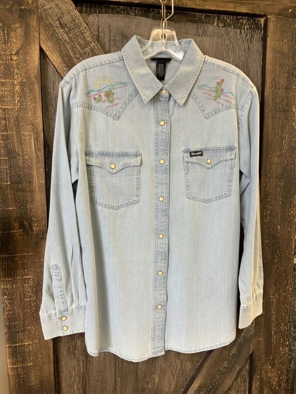 LADIES LW1030B DENIM SHIRT