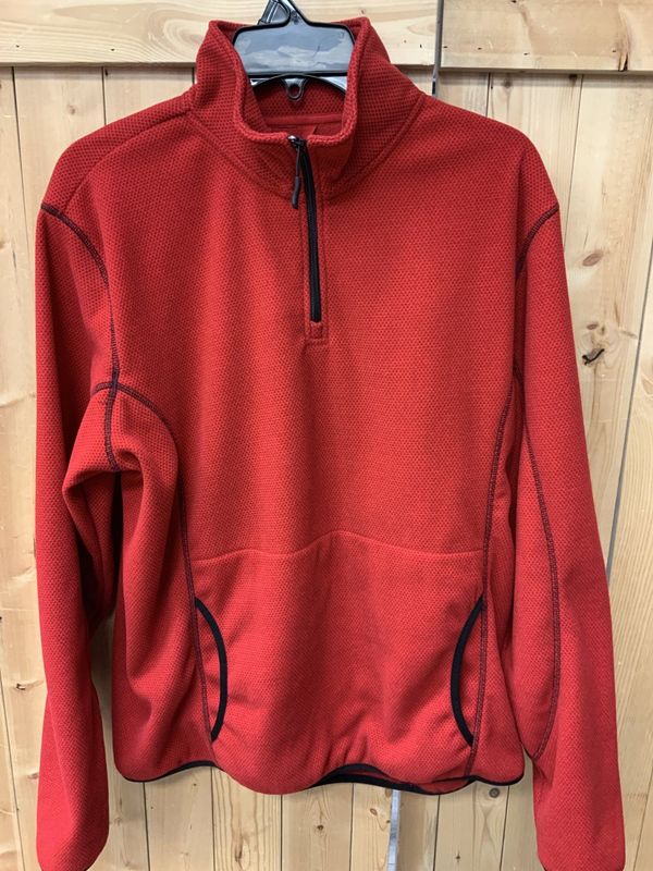 POWDER RIVER 3/4 ZIP RED FLEECE MEN’S PULLOVER