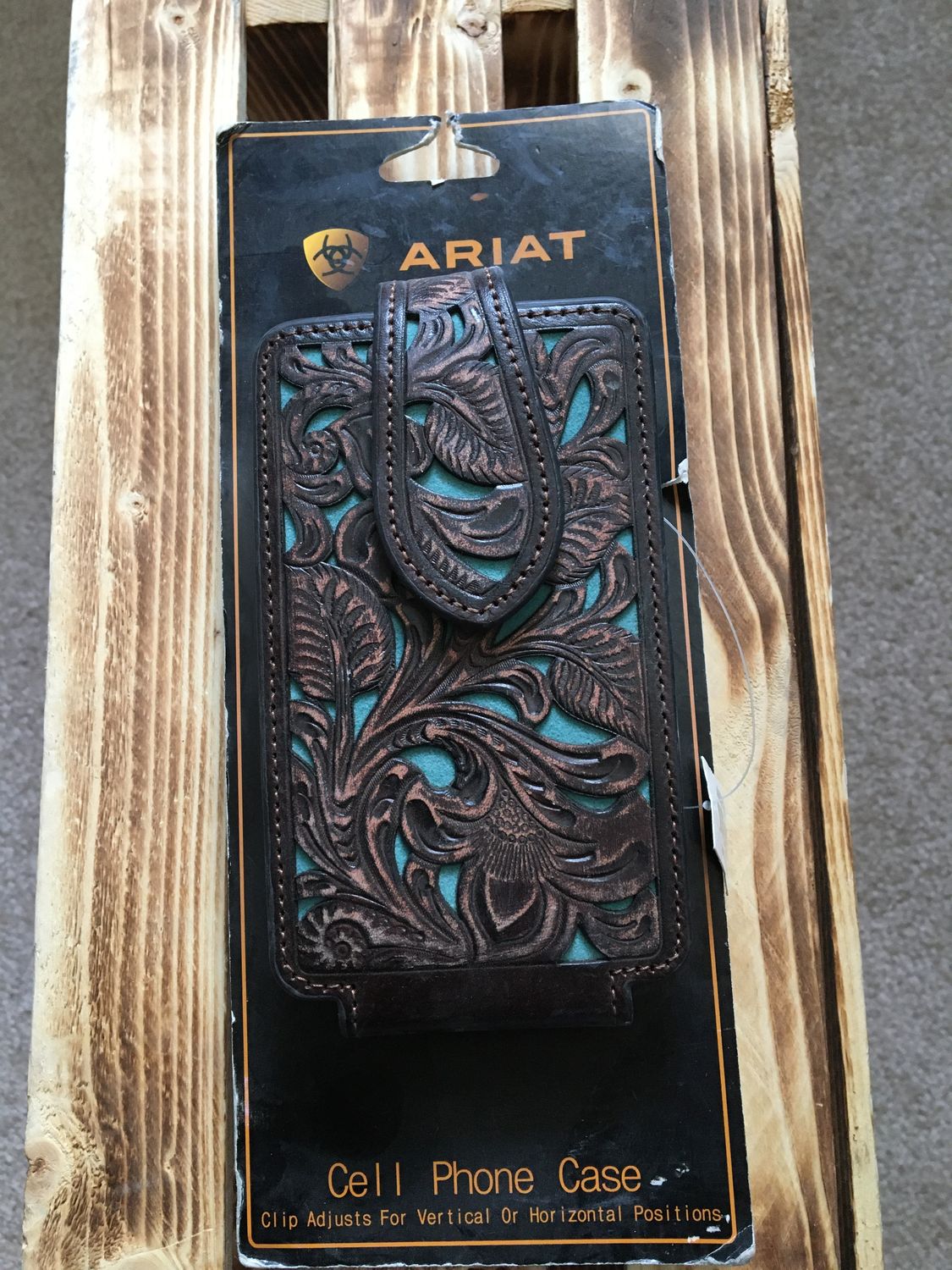 ARIAT TURQUOISE UNDERLAY CELL PHONE CASE, Style: Phone Case