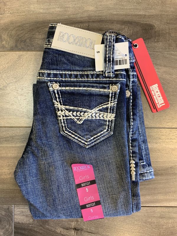ROCK &amp; ROLL MED VINTAGE GIRLS BOOTCUT JEAN G5-5295