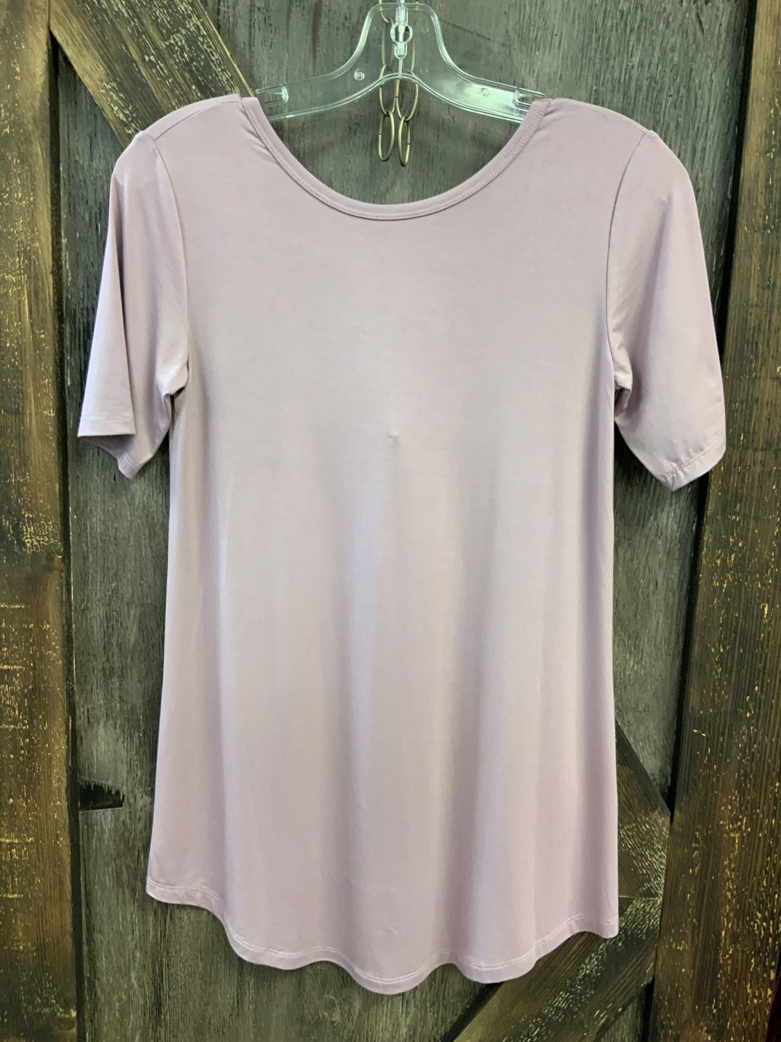 LOW BACK CRISS CROSS TUNIC DUSKY ORCHID, Size: XS