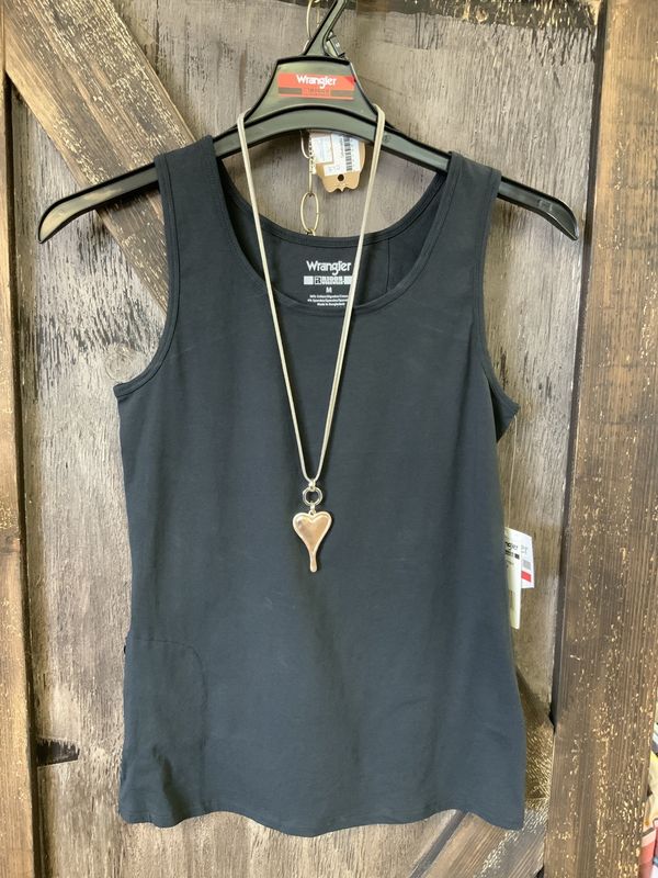 WRANGLER LADIES BLACK RIGGS WORKWEAR TANK TOP WITH POCKET