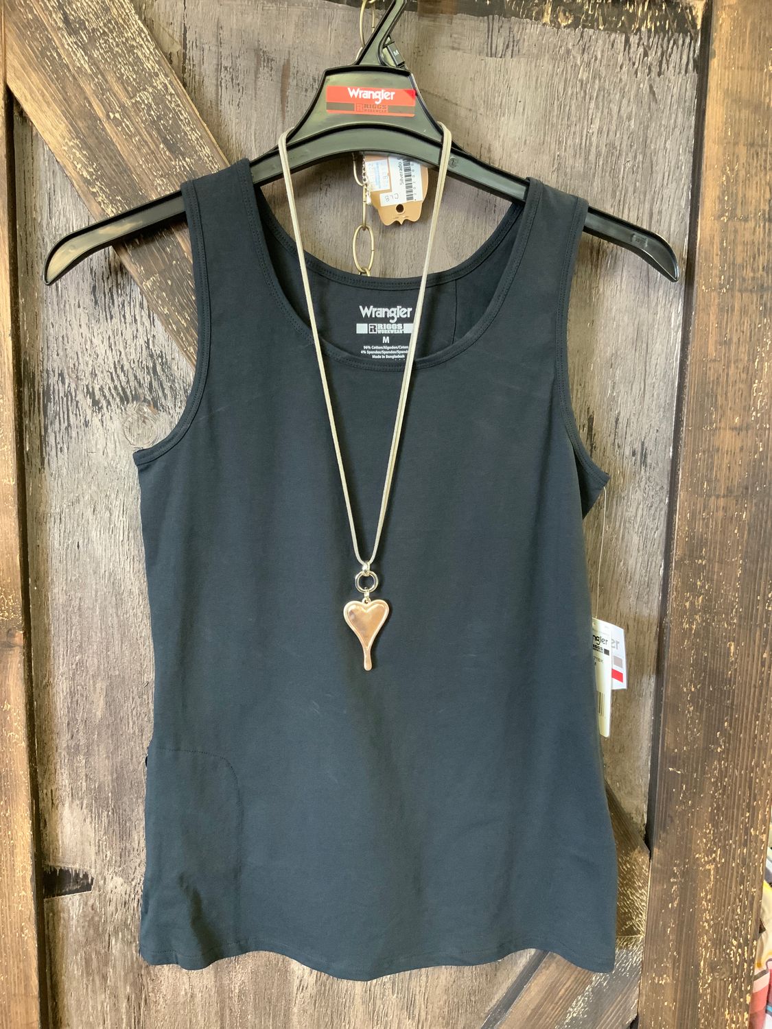 WRANGLER LADIES BLACK RIGGS WORKWEAR TANK TOP WITH POCKET, Size: M