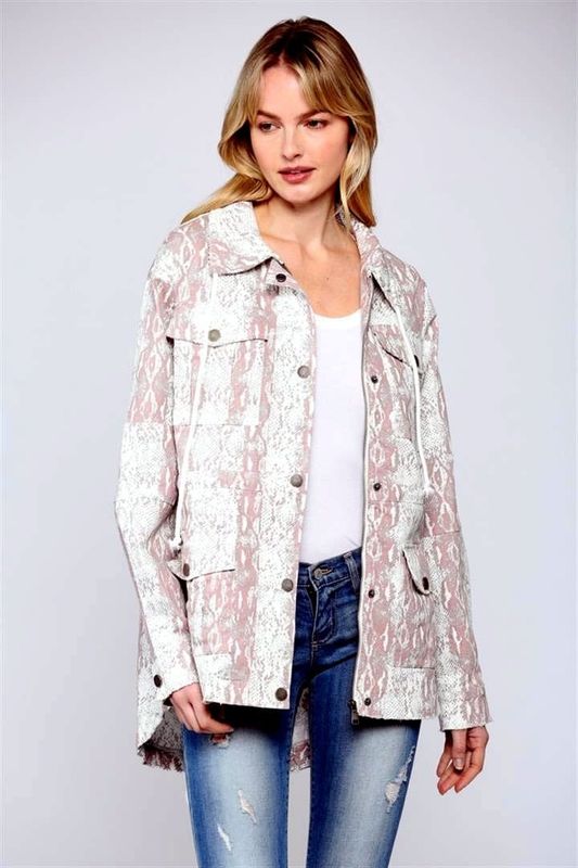 LADIES PINK FASHION JACKET