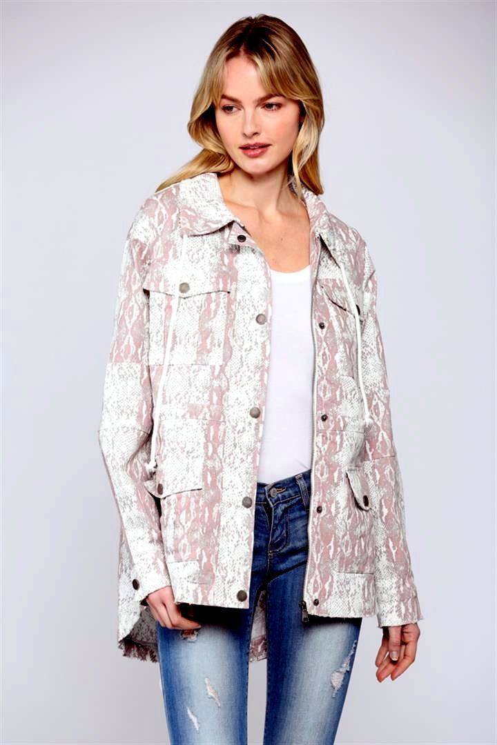 LADIES PINK FASHION JACKET, Size: S