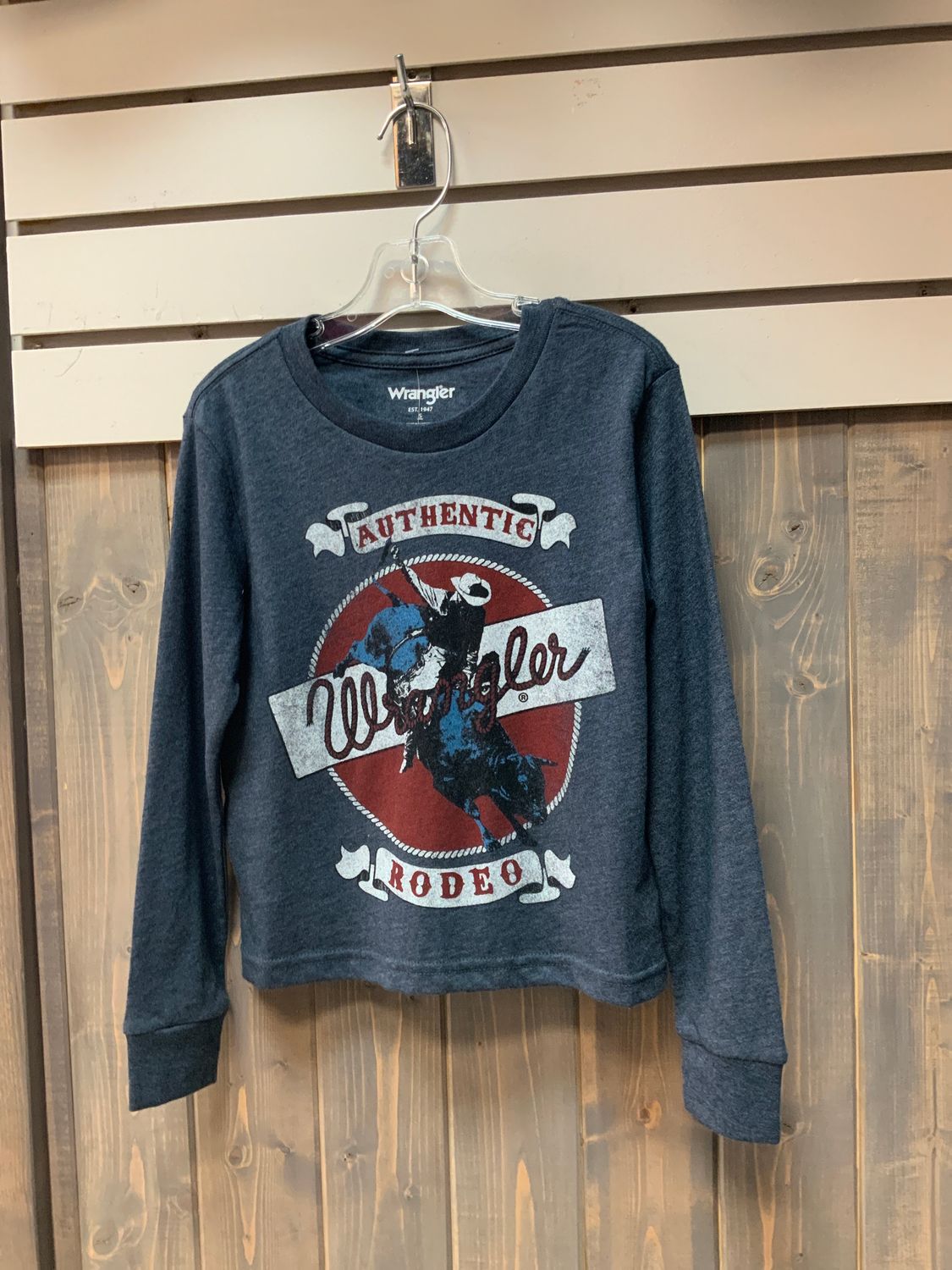 WRANGLER BOY&#39;S WESTERN L/S TSHIRT BQ6187N, Size: S