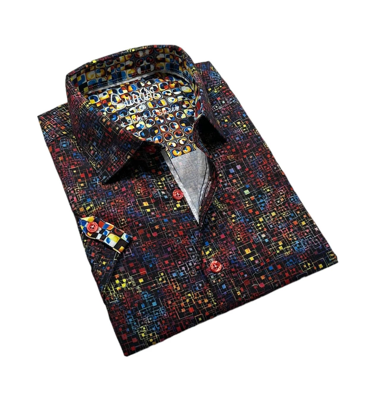 MEN’S L/S ELORA BUTTON CHERRY, Size: Sm
