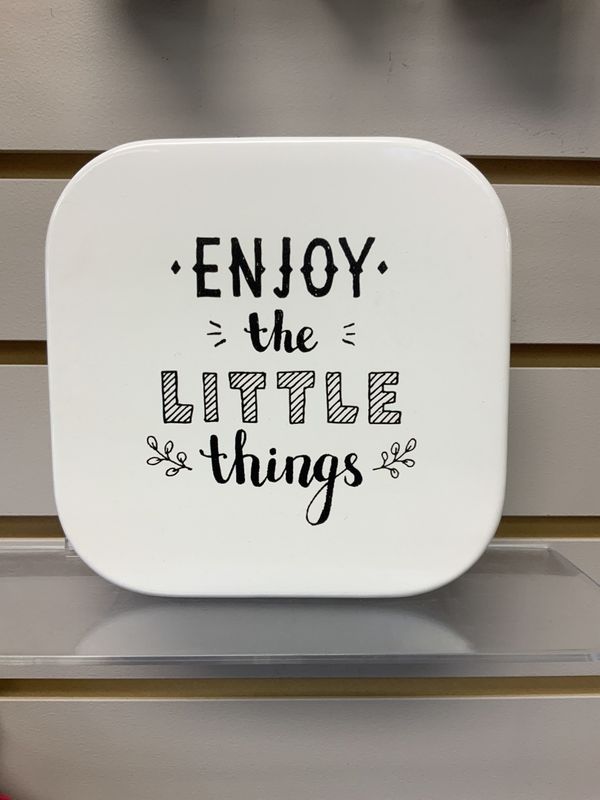 ENJOY THE LITTLE THINGS 6X6 METAL WALL TILE DECOR