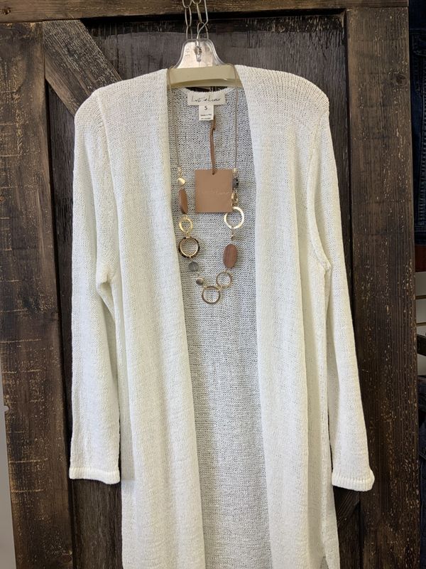 LARA KNIT CARDIGAN WHITE
