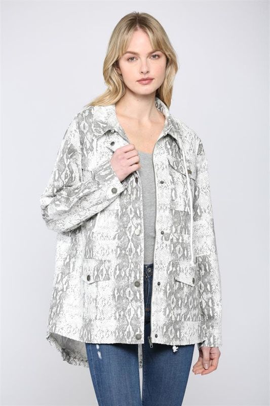 LADIES GREY FASHION JACKET