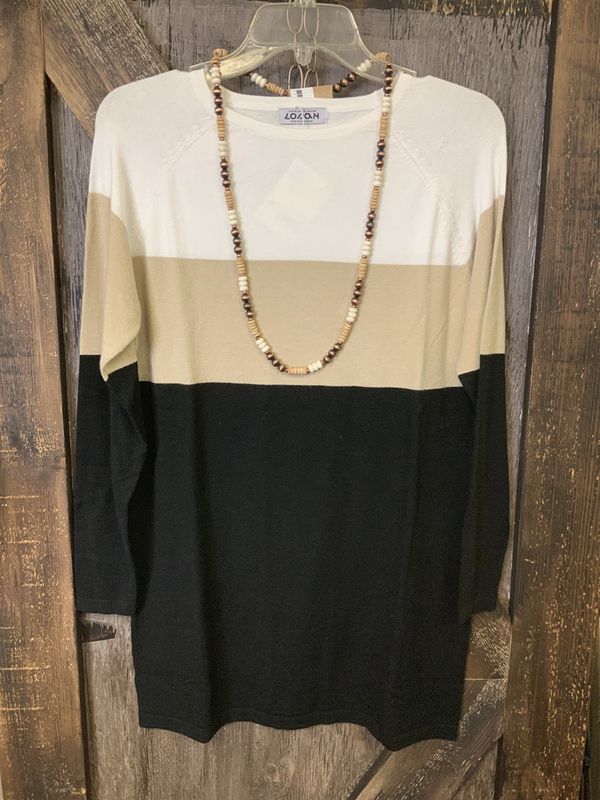 LADIES TRICOT L/S DRESS
