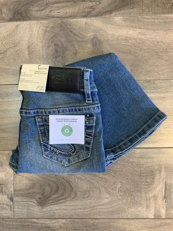 GIRL’S SILVER TAMMY SLIM BOOTCUT MEDIUM WASH JEAN