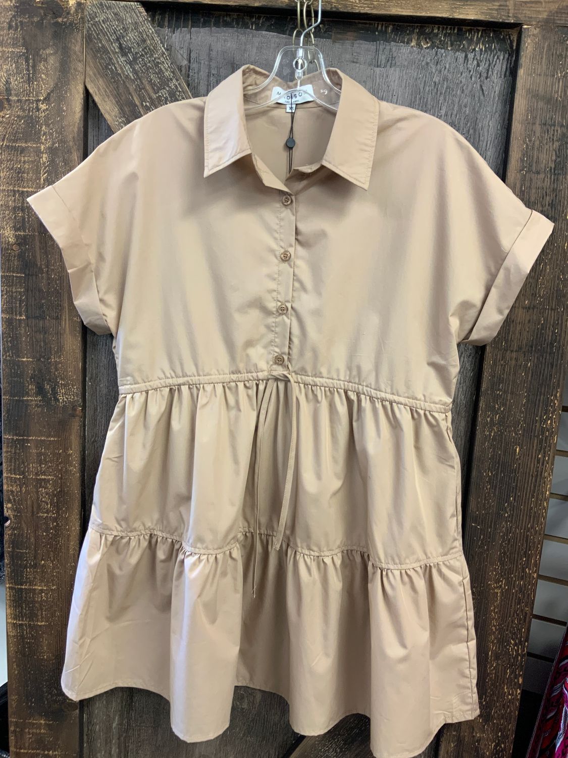 HAMILTON DRESS BEIGE, Size: XS