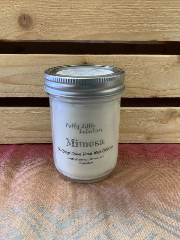 PRETTY MIMOSA WOOD WICK CANDLE