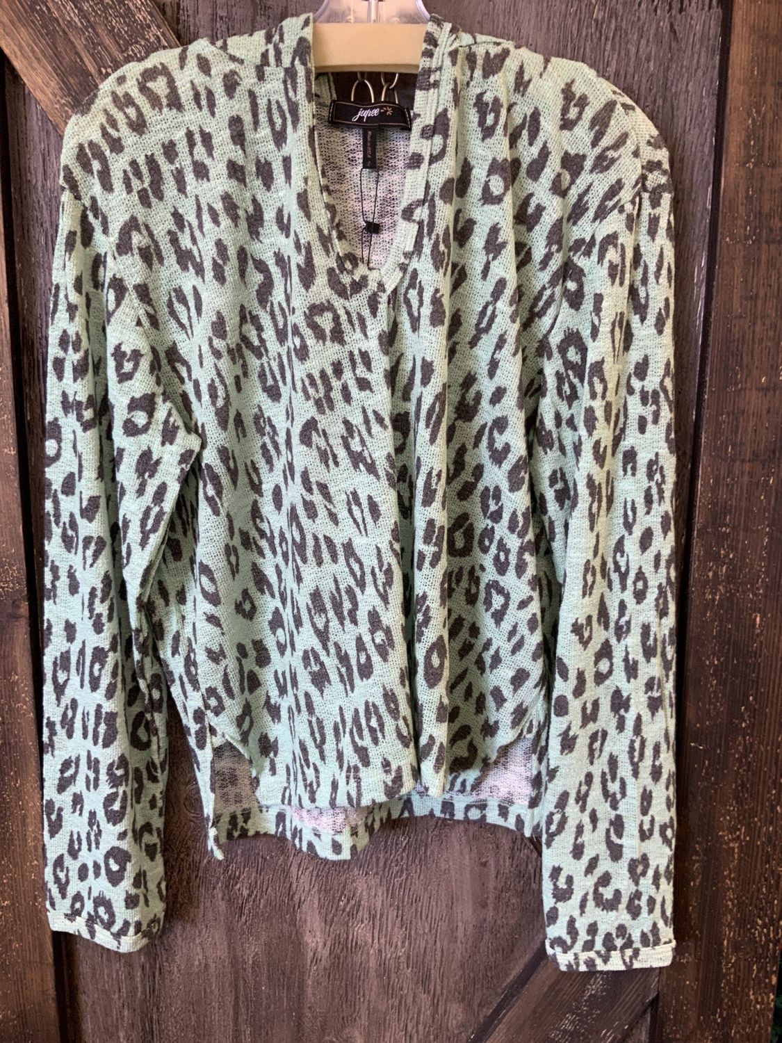 LADES VINE HOODIE MINT PRINT Sm
