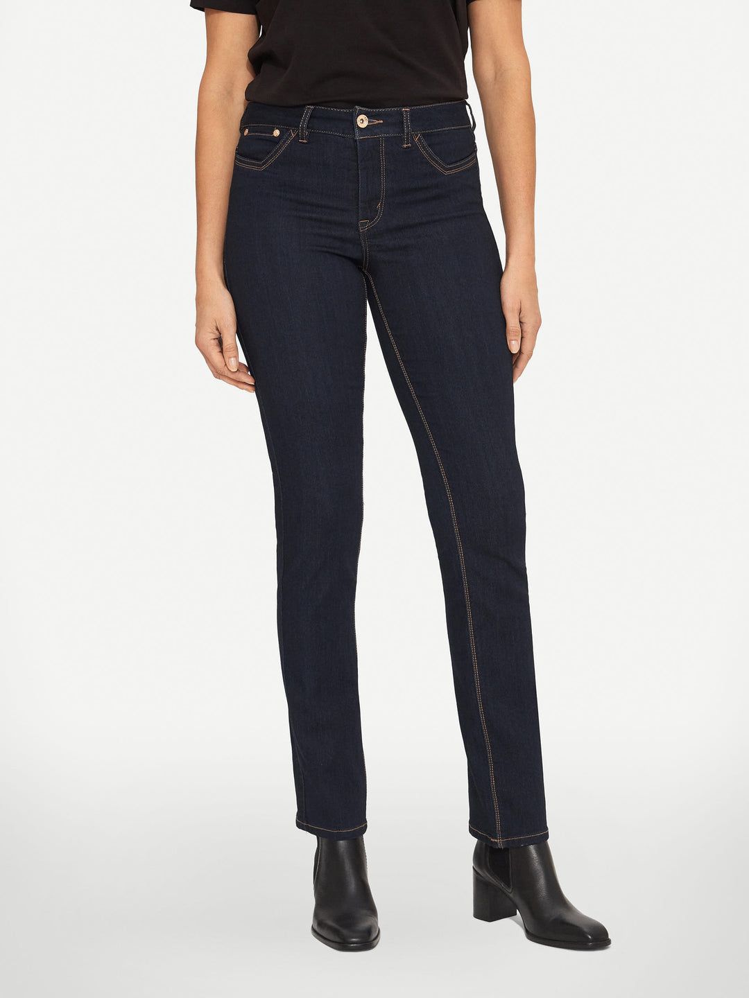LADIES GEORGIA MID-HIGH WAIST STRAIGHT LEG JEAN, Size: 28