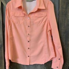 LADIES QUEST L/S SHIRT CORAL Med