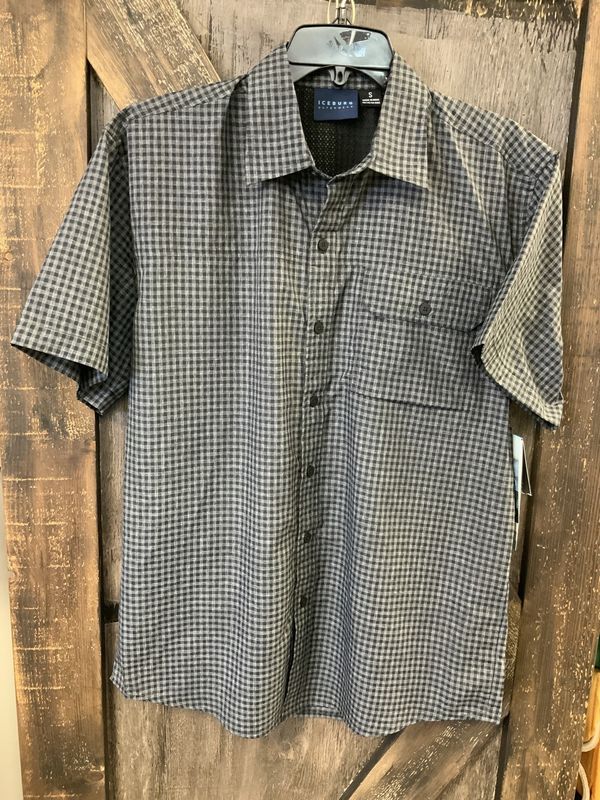 ICEBURG MEN’S S/S SHIRT CHARCOAL Sm